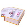 Gold Stamping Book Shaped Cosmetic Jewelry Gift Packaging Cardboard Box