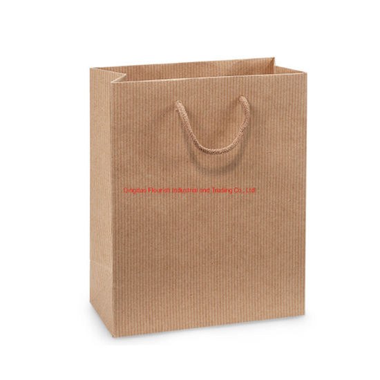 Natural Brown Kraft Paper Dress Apparel Shopping Bag