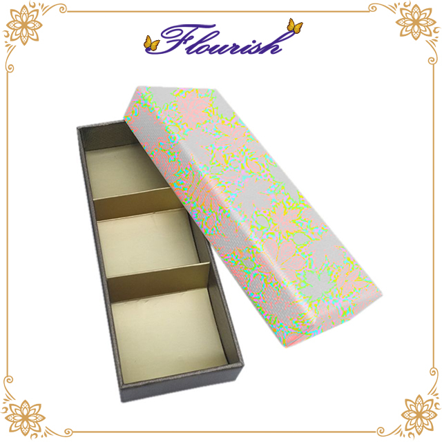 Luxury Hot Stamping Cardboard Mooncake Dessert Box 3 Pack