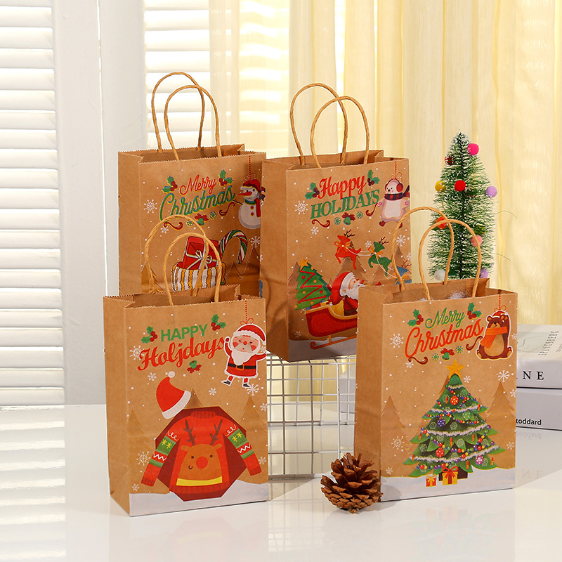 China Wholesale Kraft Paper Packaging Gift Bags,Twisted Handle Bags