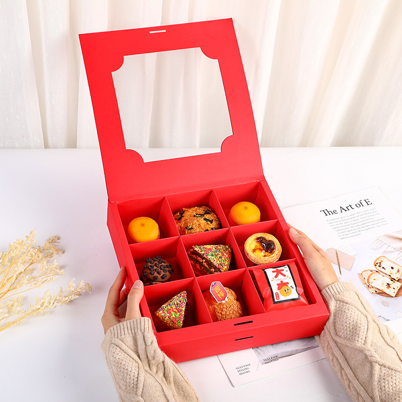  China Wholesale White Cardboard Paper Box With Window For Packaging Cakes And Chocolate