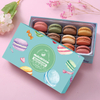 China Wholesale Custom Logo Printed White Cardboard Paper Packaging Macaron Box