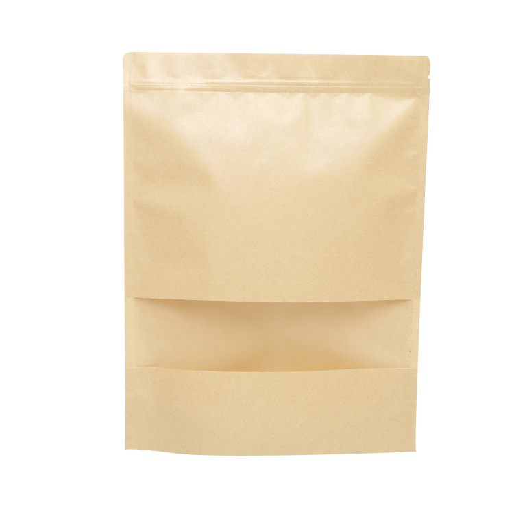 China Manufacturer Wholesale Kraft/Brown Paper Packaging Sealed Bags,Custom Stand Up/Flat Bottom Paper Pouch