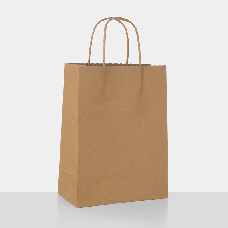 Multicolored Twisted Handle Kraft Paper Packaging Bags