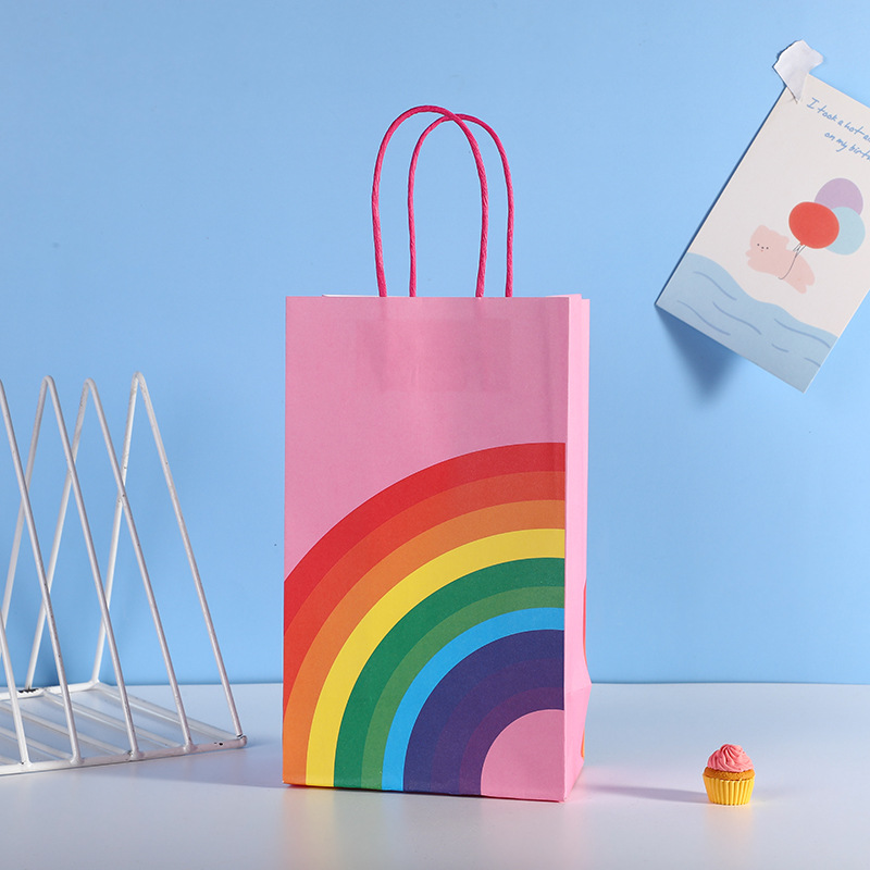 Christmas Gift Kraft Paper Packaging Bags,Twisted Handle Bags