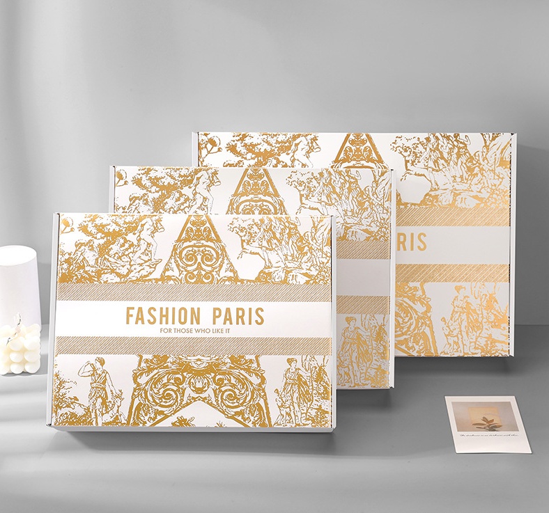 Classic Style Recyclable Portable Custom Logo Printed Cardboard Corrugated Carton E-Commerce Business Packaging Packing Mailing Postal Boxes for Makeup Cosmetic