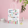 Natural White Kraft Paper Packaging Gift Bags With Twisted Handle