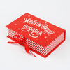 Magnetic Rigid Cmyk Color Printing Cutout Insert Book-Shape Customized Cosmetic Gift Packaging Package Packing Carton Box for Christmas Xmas New Year Decoration