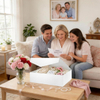 White Lattice Texture Collapsible Gift Box with Easy Folding for Gifting