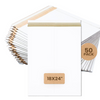 Customizable 18x24 Inch Self-Sealing Stay Flat Rigid Cardboard Mailers Recycled White Chipboard Envelopes For Art Prints Photos Posters Shipping Packaging
