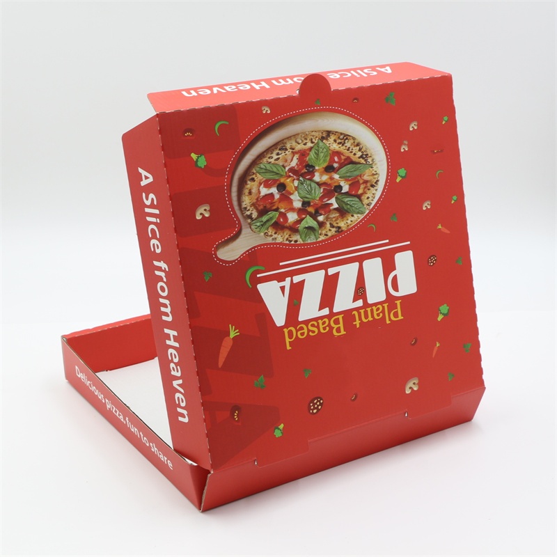 Wholesale Custom Printed Biodegradable Corrugated Pizza Fast Food Packaging Picking Box - 8 to 14 Inch Sizes, Exterior Customizable Design