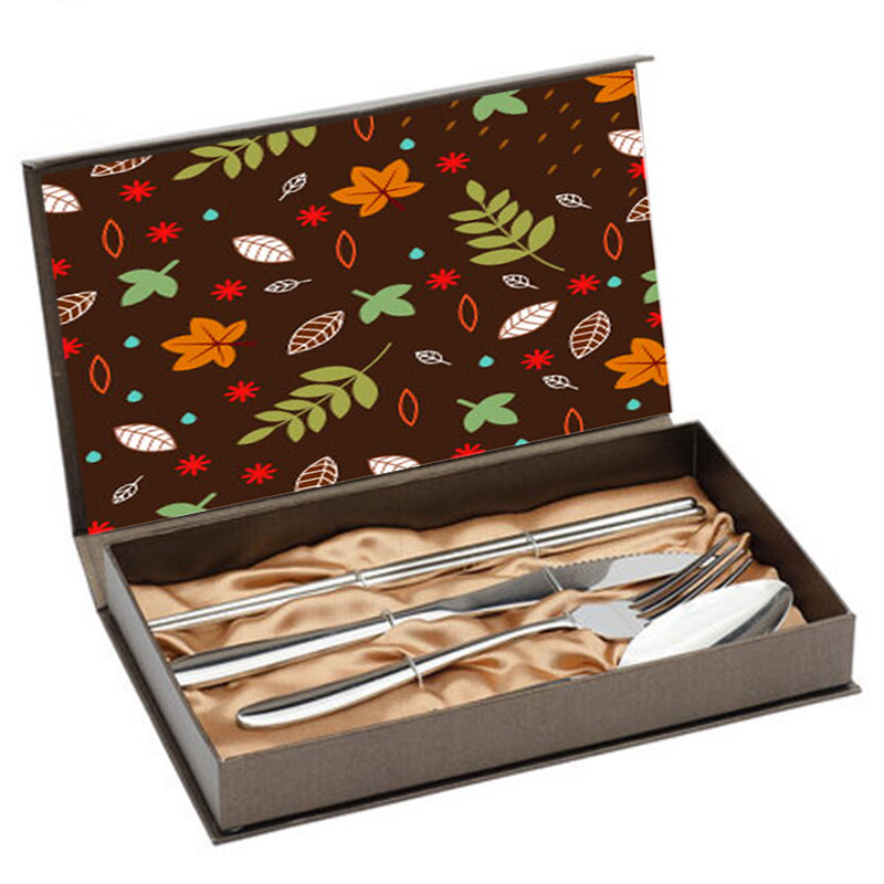 Rigid Cardboard Cover And Base Type Table Set Cutlery Box