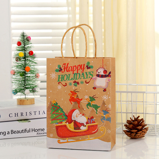 China Wholesale Kraft Paper Packaging Gift Bags,Twisted Handle Bags