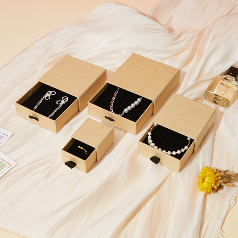 Foam Insert Cardboard Drawer Box, Paper Packaging Gift Jewelry Box