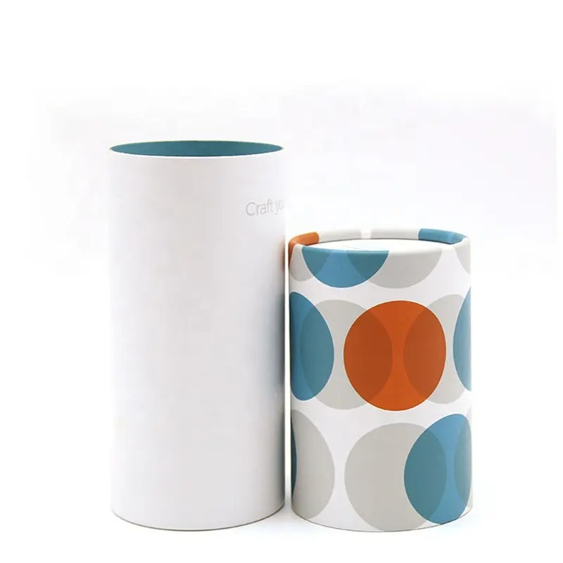 Recyclable Eco-friendly Round Paper Cans Kraft Paper Tube Cans