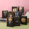 Wholesale Custom Logo Silver Stamping Fashion Shopping Wrapping Coated Paper Gift Shopping Packaging Bag with Handle Rope for Festival