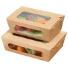 China Manufacturer Wholesale Eco-friendly Kraft Paper Packaging Food Box,Fast Food Snack Box With Window