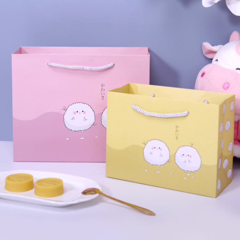 Custom Logo Printing Eco-Friendly Kraft Paper Packaging Recyclable Paper Gift Bag