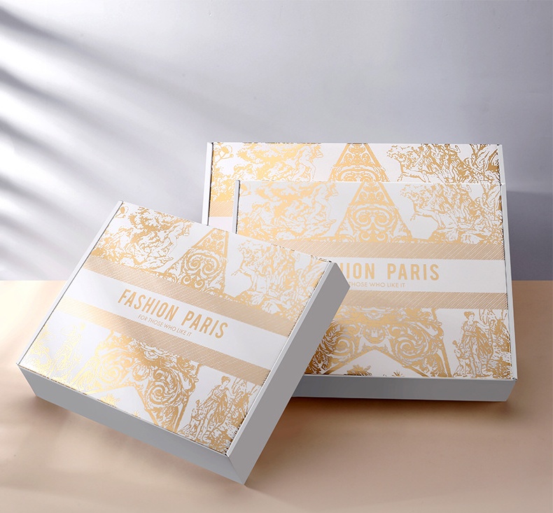 Classic Style Recyclable Portable Custom Logo Printed Cardboard Corrugated Carton E-Commerce Business Packaging Packing Mailing Postal Boxes for Makeup Cosmetic