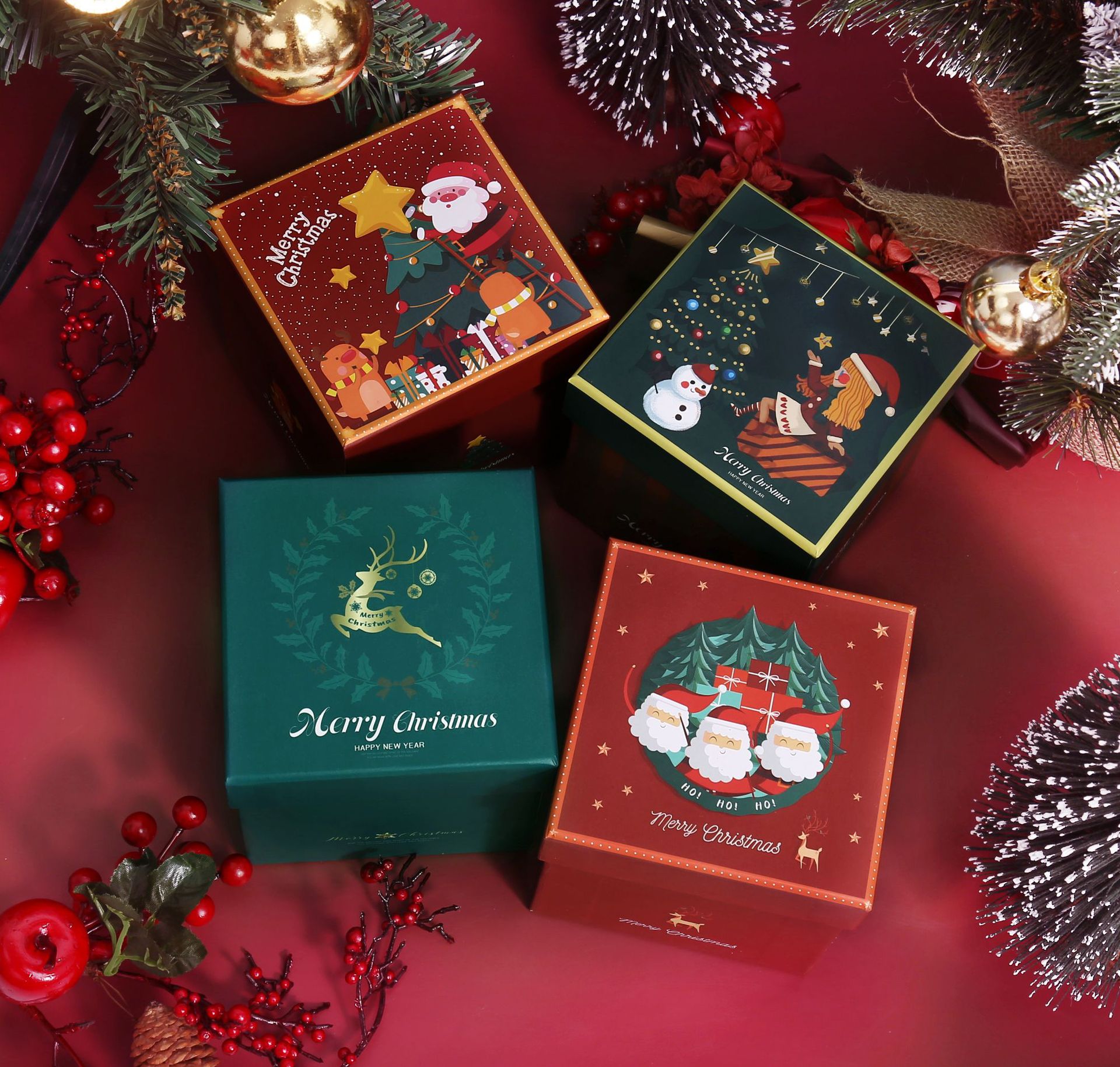 China Factory Qingdao Flourish Wholesale Christmas Gift Paper Packaging Carton Box 