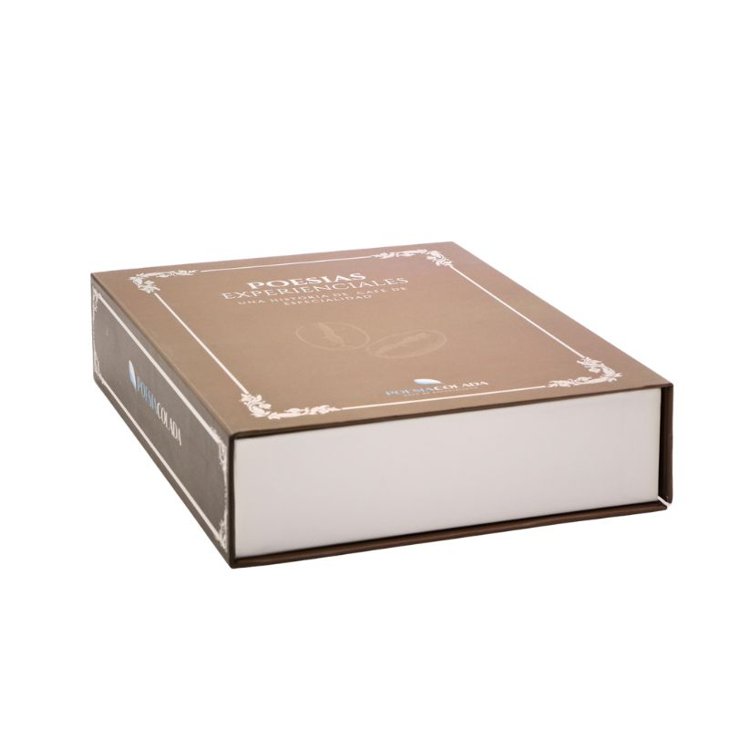 Luxury Empty Paper Packing Sweets Dates Candy Food Boxes Custom Gift Packaging Chocolate Coffee Beans Tea Storage Book Shape Magnet Box with Embossing Logo