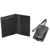Factory Custom PU Leather Passport Card Holder Gift Printed Logo Luggage Tag Set Passport Cover Bag