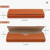 Minimalist PU Leather Slim Hard Eyeglass Case Portable Pressure Resistant Sunglasses Storage Holder Fashion Lightweight Glasses Protective Box