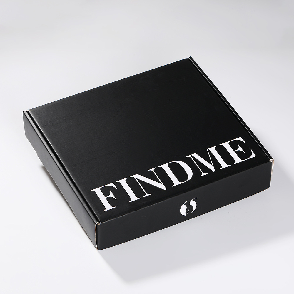 Custom Logo Printed Paper Packaging Subscription Black Mail Shoe Cloth Apparel Paper Gift Box Postal Shipping Mailer Mailing Folding Cardboard Corrugated Box