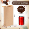 Kraft Paper Coffee Bags with Tin Tie Closure, 1 LB Size, 80 Pack, Food Grade Storage Bags for Coffee Beans, Bread & Snacks