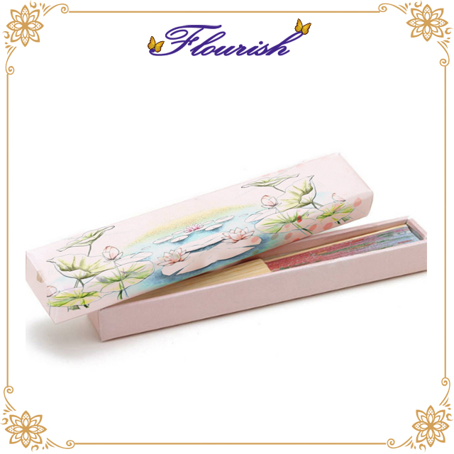 Beautiful Flower Printing Girls Pink Paper Fan Box