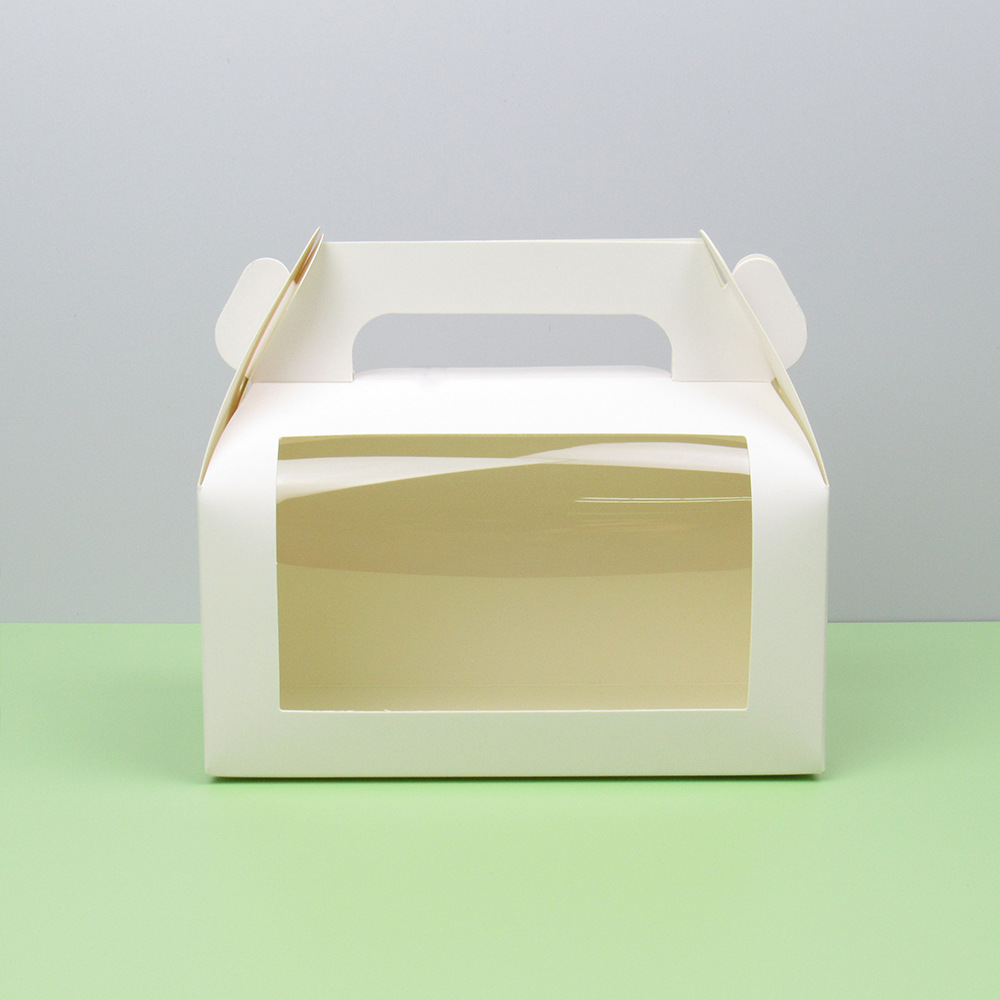 White Paper Packaging Box For Cakes And Bread