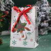 Custom Christmas Xmas Festival Pattern Kraft Paper Bags with Handle Holiday Pattern Gift Packaging Packing Bag Customization Shopping Bag for Chocolate Appeal