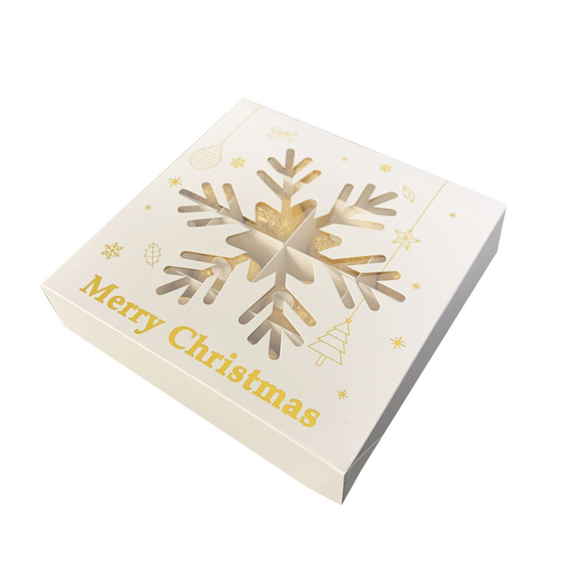 Paper Candy Box, Wedding Birthday Party Gift Boxes, Custom Logo Cookie Chocolate White Cardboard Carton Foldling Packaging Box with PVC Window