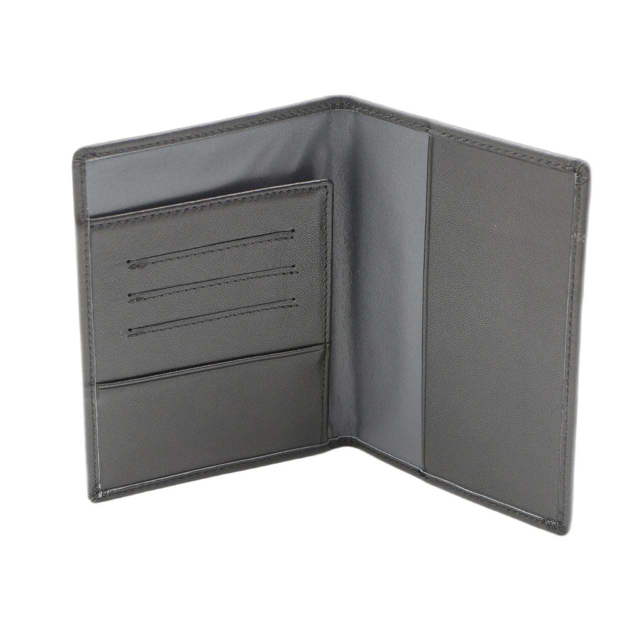 Factory Custom PU Leather Passport Card Holder Gift Printed Logo Luggage Tag Set Passport Cover Bag