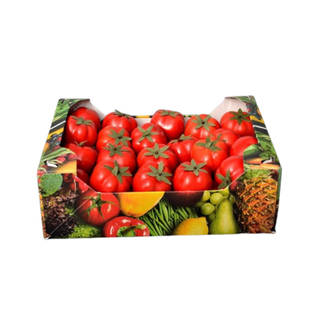 Printed Corrugated Cardboard Paper Cherry Avocado Pineapple Tomato Orange Apple Lemon Mango Banana Fruit Vegetable Packing Packaging Shipping Tray Carton Box 