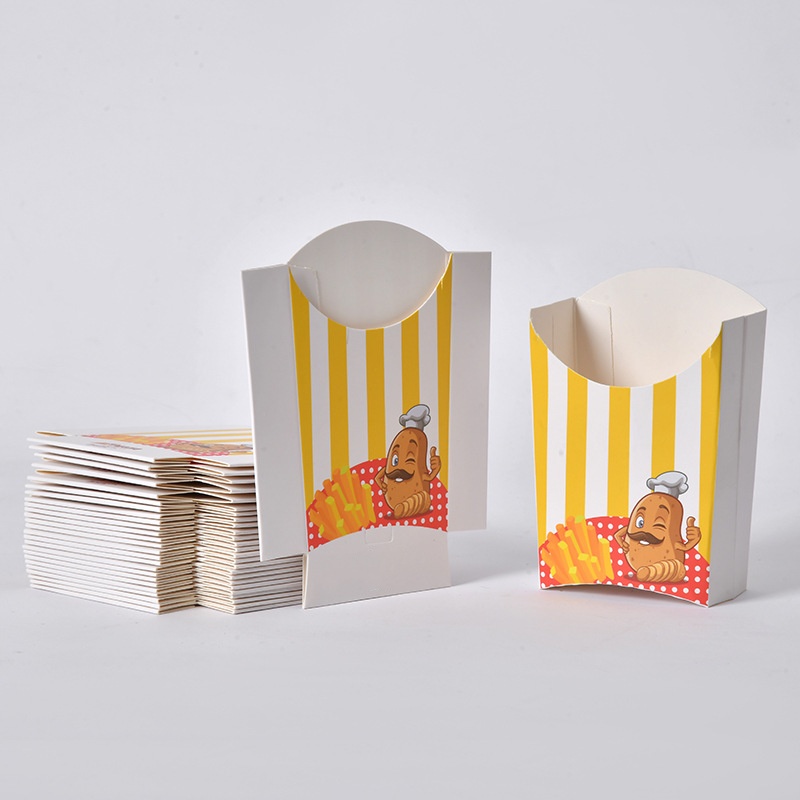 To Go Take out Take Away Custom Size Fried Chicken Nugget Burger Potato Chips Disposable Fast Food Lunch Packaging Cardboard Container Paper Packing Box