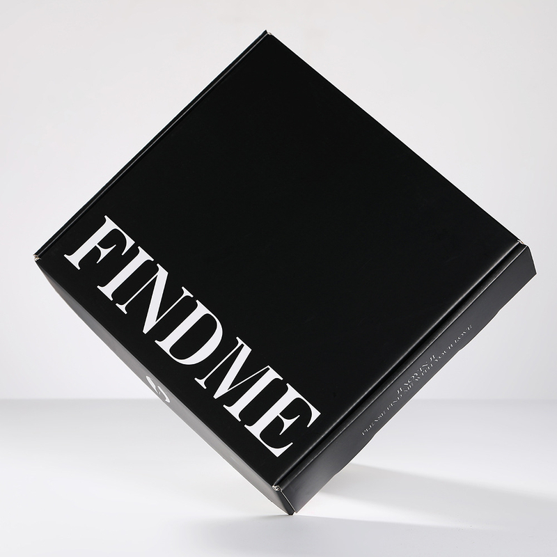 Custom Logo Printed Paper Packaging Subscription Black Mail Shoe Cloth Apparel Paper Gift Box Postal Shipping Mailer Mailing Folding Cardboard Corrugated Box