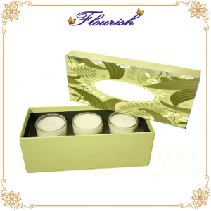 Custom Grey Paper Lid And Base Type Candle Set Storage Box