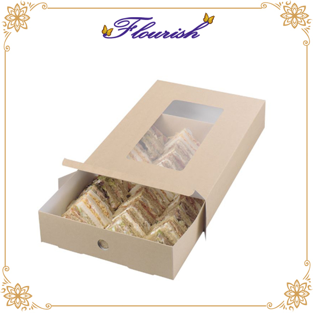Eco-friendly Recyclable Kraft Paper Home Made Food Packaging Drawer Box