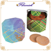 Checker Printing Coated Paper Cupcake Pancake Packaing Octagon Box