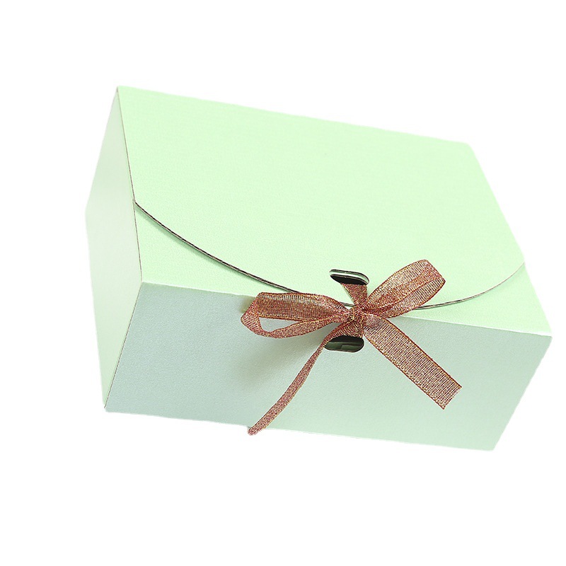 China Wholesale Custom Logo Printed Folding Paper Box With Ribbon Closure