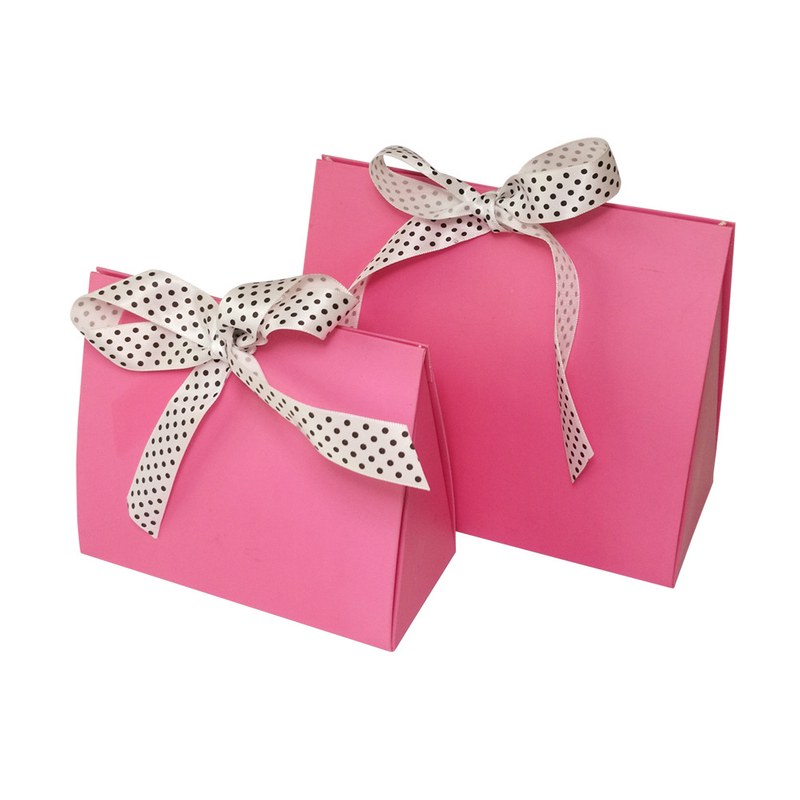Wholesale Luxury Paper Packaging Gift Bag With Ribbon