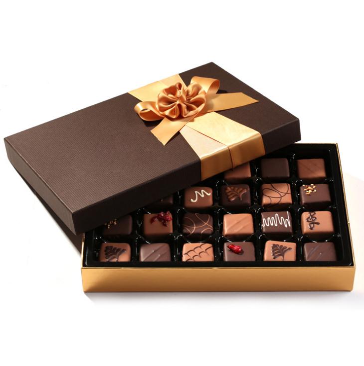 Wholesale Red Color Chocolate Packaging Paper Box with Insert
