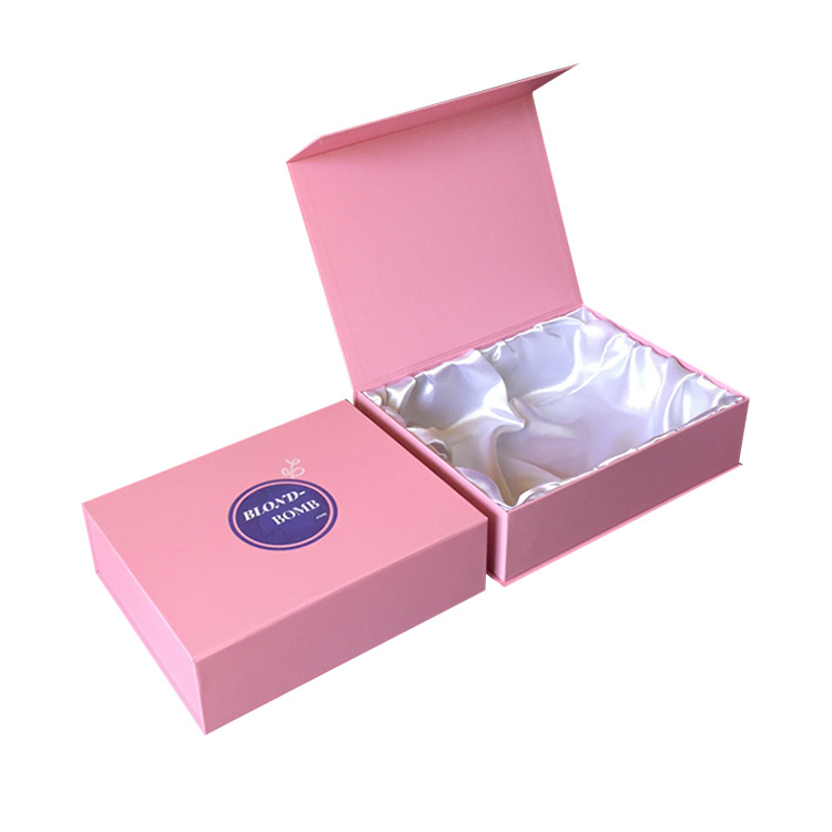 China Wholesale Luxury Paper Gift Box With Satin Insert,Custom Logo Printed Box