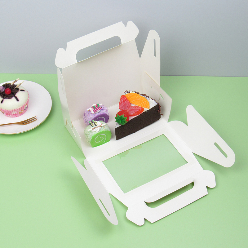 White Paper Packaging Box For Cakes And Bread