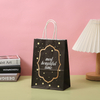 Black Kraft Paper Packaging Bags For Halloween Christmas Candy Gift