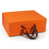 Hot Selling Ribbon Handle Folding Paper Packaging Carton Gift Box