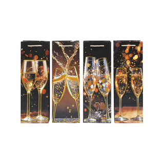 Custom Eco-Friendly Christmas Theme Printed Packaging Shopping Recyclable Paper Bag for Candle Wine Candy Chocolate Jewelry Gift Packing with Twisted Handle