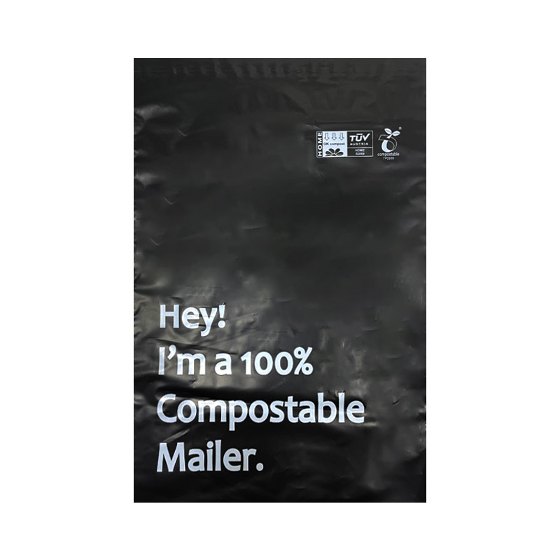 10X13′′+1.57′′ Custom Thank You Thanks Compostable Poly Mailer Corn Starch PBAT PLA Biodegradable Courier Mailing Shipping Packaging Bag