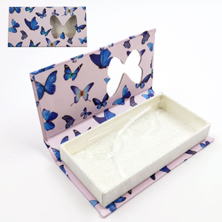 Eyelash Box with Your Own Logo Cardboard Packing Boxes of Eyelashes with Clear PVC Window Wholesale Mink Eyelash with Custom Packaging Box